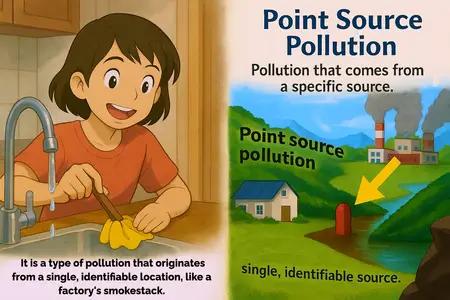 point source pollution Simple Definition