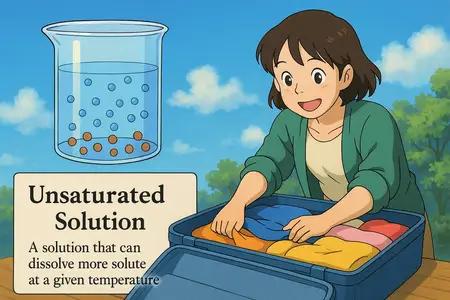 unsaturated solution Simple Definition