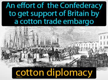 cotton diplomacy Simple Definition