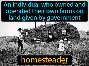 homesteader Simple Definition