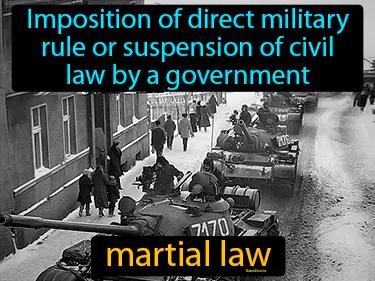 martial law Simple Definition