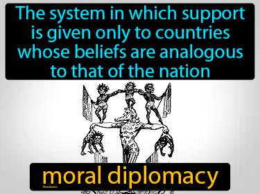 moral diplomacy Simple Definition