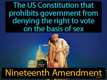 Nineteenth Amendment Simple Definition
