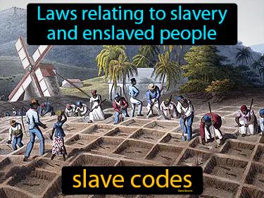 slave codes Simple Definition
