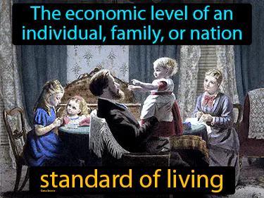 standard of living Simple Definition