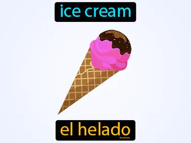 el helado Simple Definition