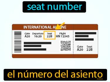 el numero del asiento Simple Definition