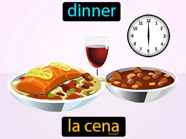 la cena Simple Definition