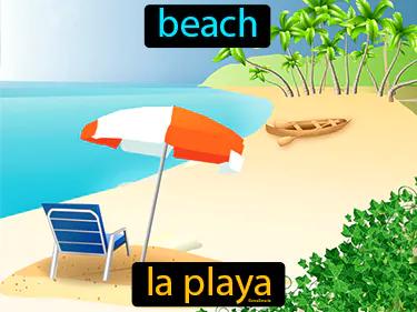 la playa Simple Definition
