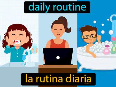 la rutina diaria Simple Definition