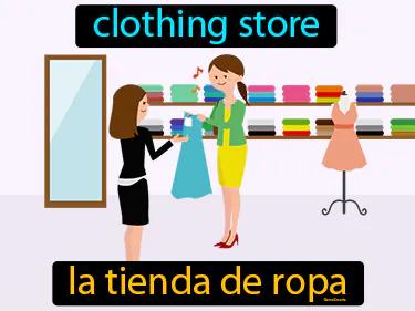la tienda de ropa Simple Definition