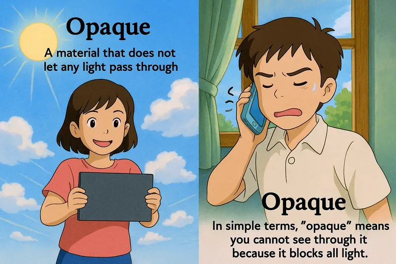 What is Opaque? - Easy to Understand What is Opaque? - Easy to Understand