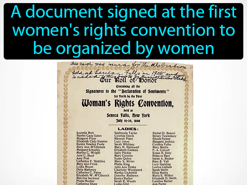 Declaration Of Sentiment Definition Declaration Of Sentiment Definition