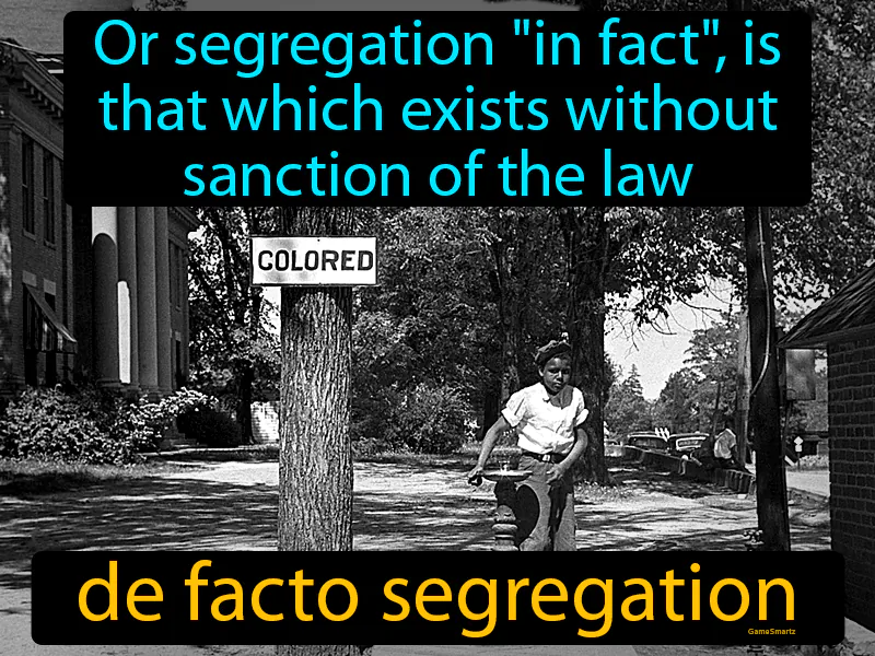 De Facto Segregation Definition De Facto Segregation Definition