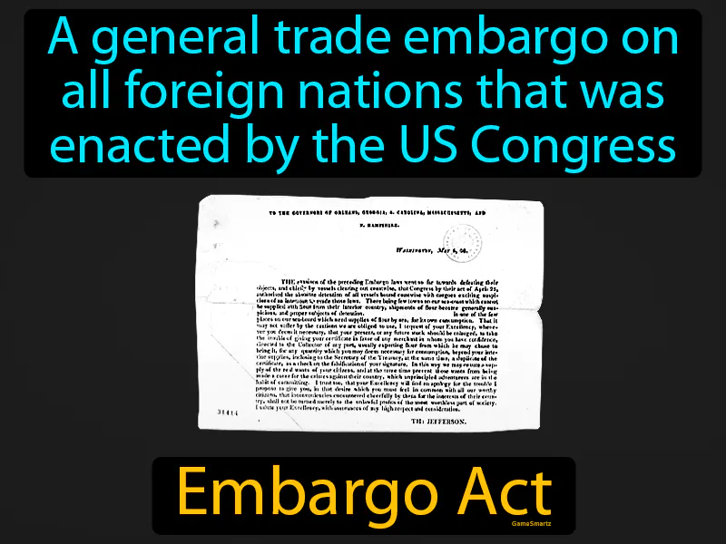 Embargo Act Definition Embargo Act Definition