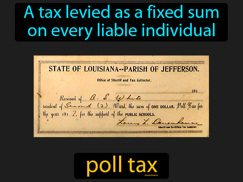 Poll Tax Definition Poll Tax Definition