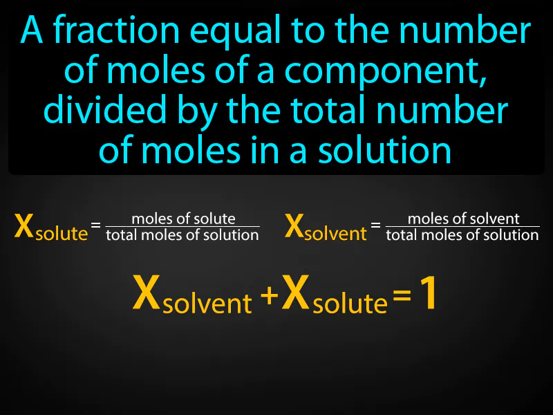 Mole Fraction Definition Mole Fraction Definition