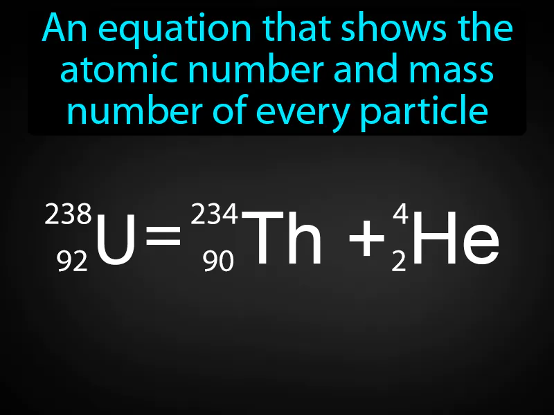 Nuclear Equation Definition Nuclear Equation Definition