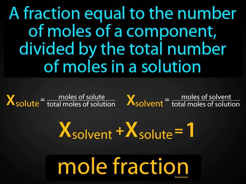 Mole Fraction Definition Mole Fraction Definition