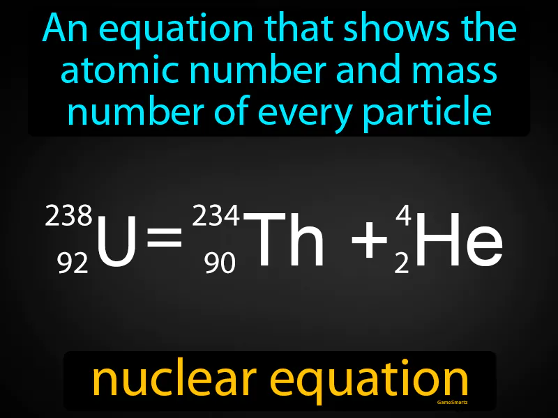 Nuclear Equation Definition Nuclear Equation Definition