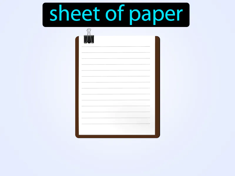 Una Hoja De Papel Definition Una Hoja De Papel Definition