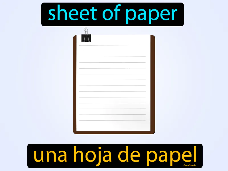 Una Hoja De Papel Definition Una Hoja De Papel Definition